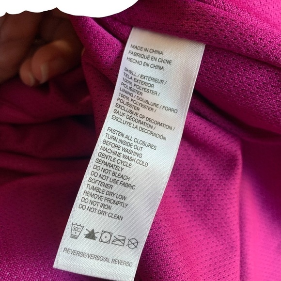 Izod Golf Pinkish Purple Geometric Print Full Zip Windbreaker Jacket - Picture 9 of 9